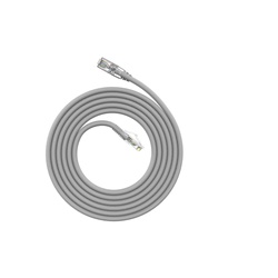 Patch cord CAT6a U/UTP LSZH 1m grigio con manicotto anti-piegatura per reti ad alta velocità