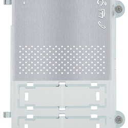 Modulo frontale audio Pixel grigio design moderno per installazioni elettriche professionali