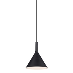 Lampada sospensione conica metallo verniciato nero/bianco E27 IP20 per interni