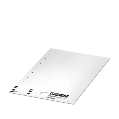 Cartellino ad innesto bianco siglabile per etichettatura tecnica US-EMP 27,9x17,4 mm