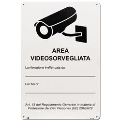 CARTELLO AREA VIDEOSORVEGLIATA