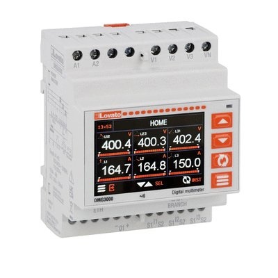 Multiplexer modulare 4 unità display grafico colori GLCD connettività Ethernet applicazioni elettriche controllo monitoraggio