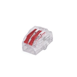 Morsetto 2 vie riapribile HCR-2 compatto per cavi rigidi e flessibili 0,2-4 mm² uso elettrico sicurezza test tensione integrato