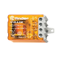 Relè impulsi 10A 1NO AgNi incasso AC 184-253V IP20