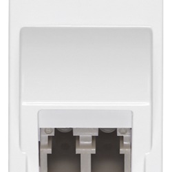 Presa ottica multimodale 50/125 µm con adattatore LC duplex bianco per cablaggio fibra ottica