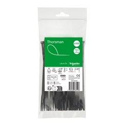 Fascette serracavi autobloccanti 150x3,6 mm nere in poliammide UV resistenti uso elettrico industriale