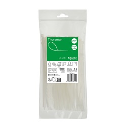 Fascette serracavi autobloccanti 200x4,8 mm trasparenti in poliammide per cablaggio e fissaggio cavi