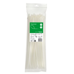 Fascette serracavi trasparenti 380x7,6 mm PA6.6 autobloccanti uso elettrico industriale