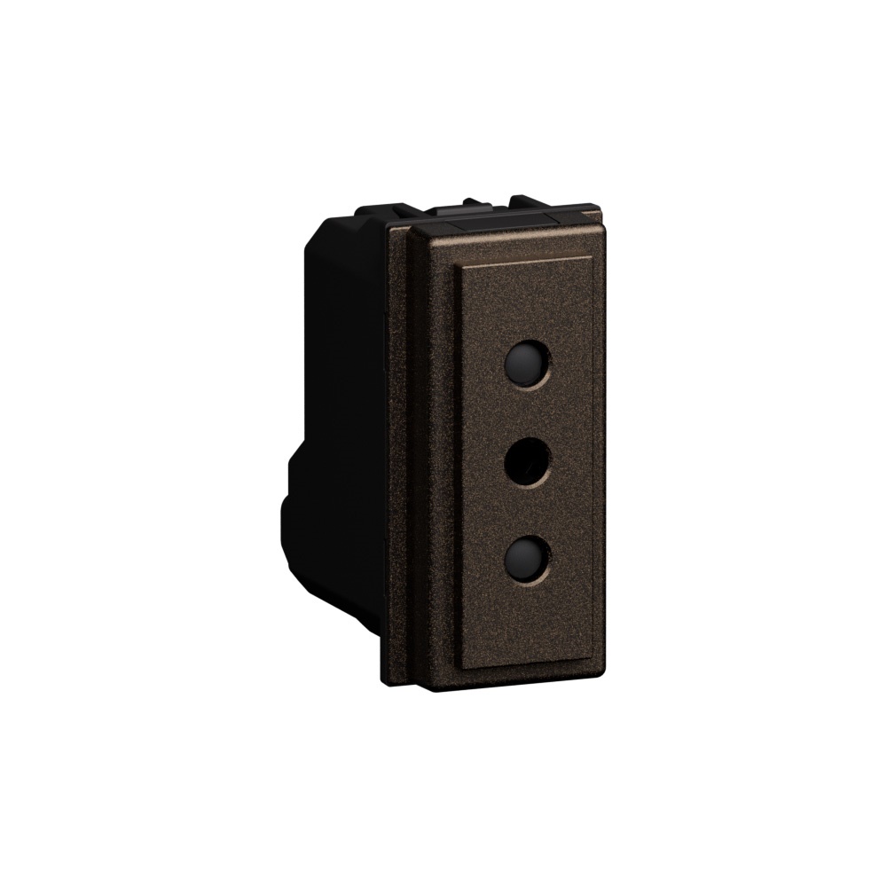 L.NOW - PRESA 2P+T 10A 250VAC BRONZ