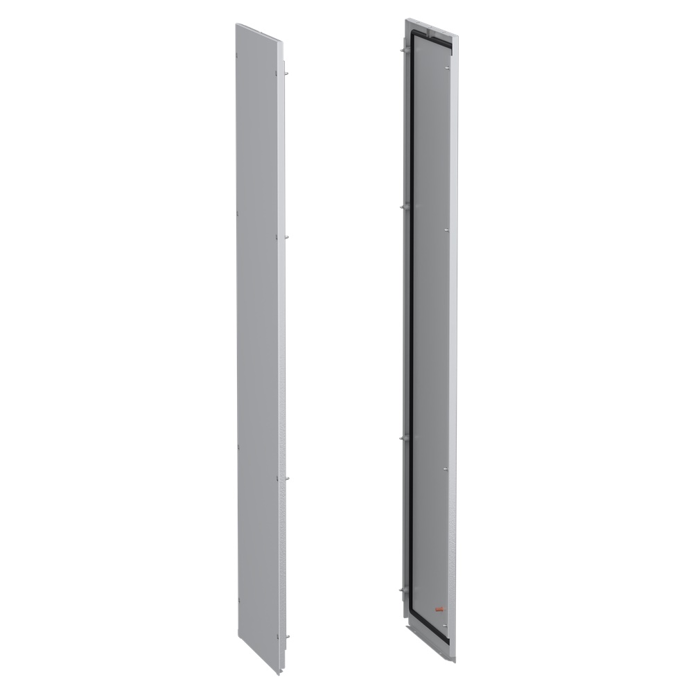 Pannelli laterali acciaio grigio RAL 7035 per armadio elettrico modulare 1400x400 mm set 2 pezzi