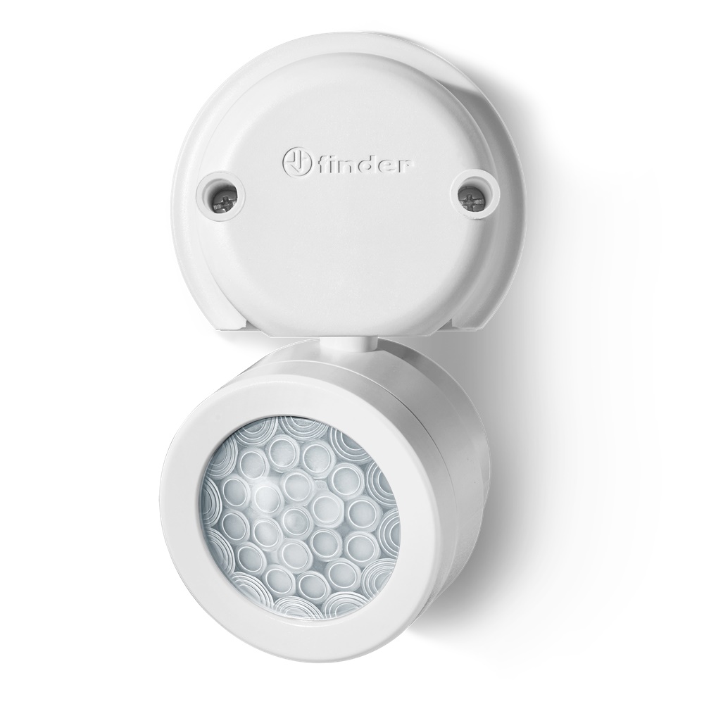Rilevatore movimento esterno bianco IP54 montaggio parete/soffitto