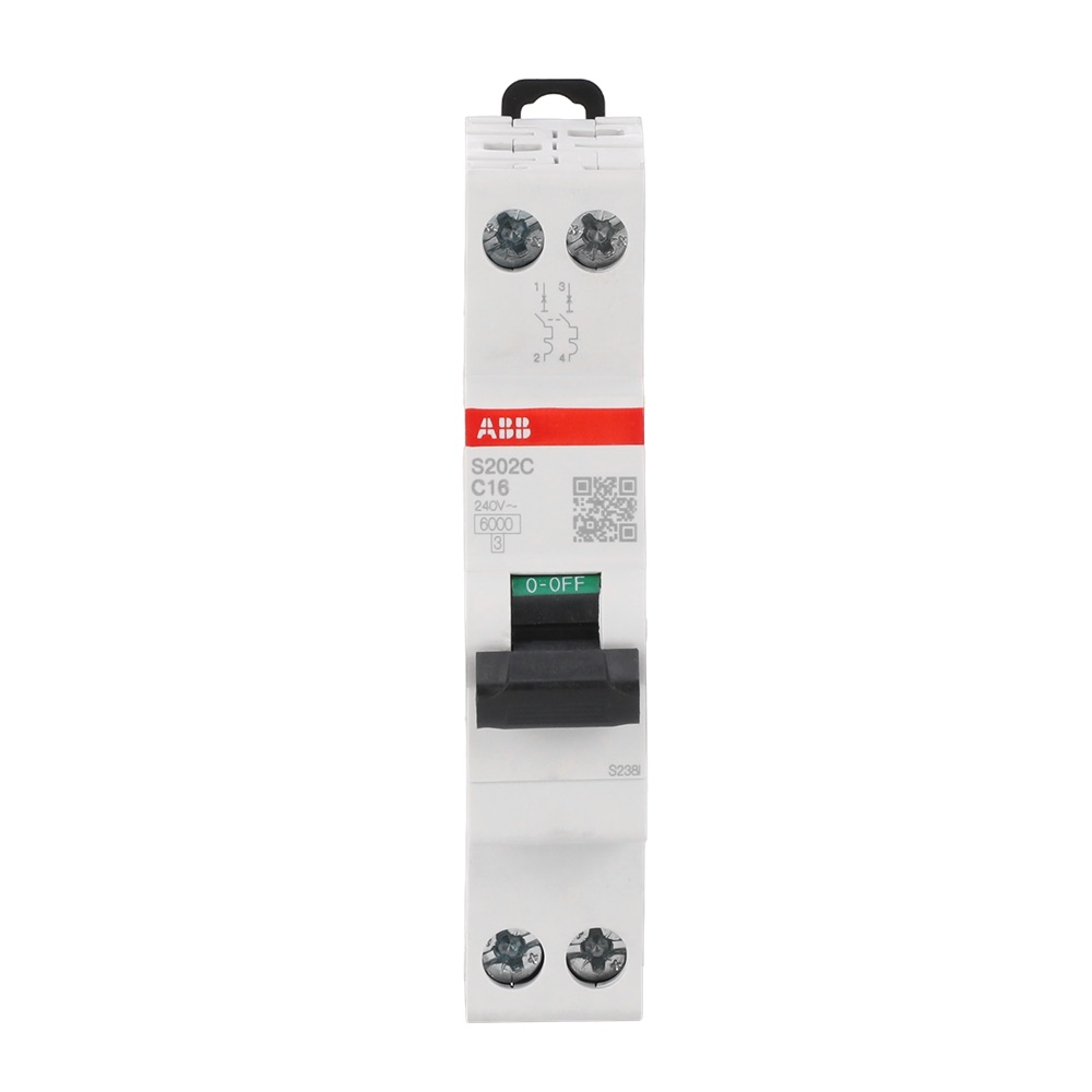 Interruttore Automatico Miniatura S202C 2P 16A Curva C 6kA Protezione Circuiti