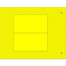 TARGA QUADRO MG-VRT-R GIALLA IN PVC