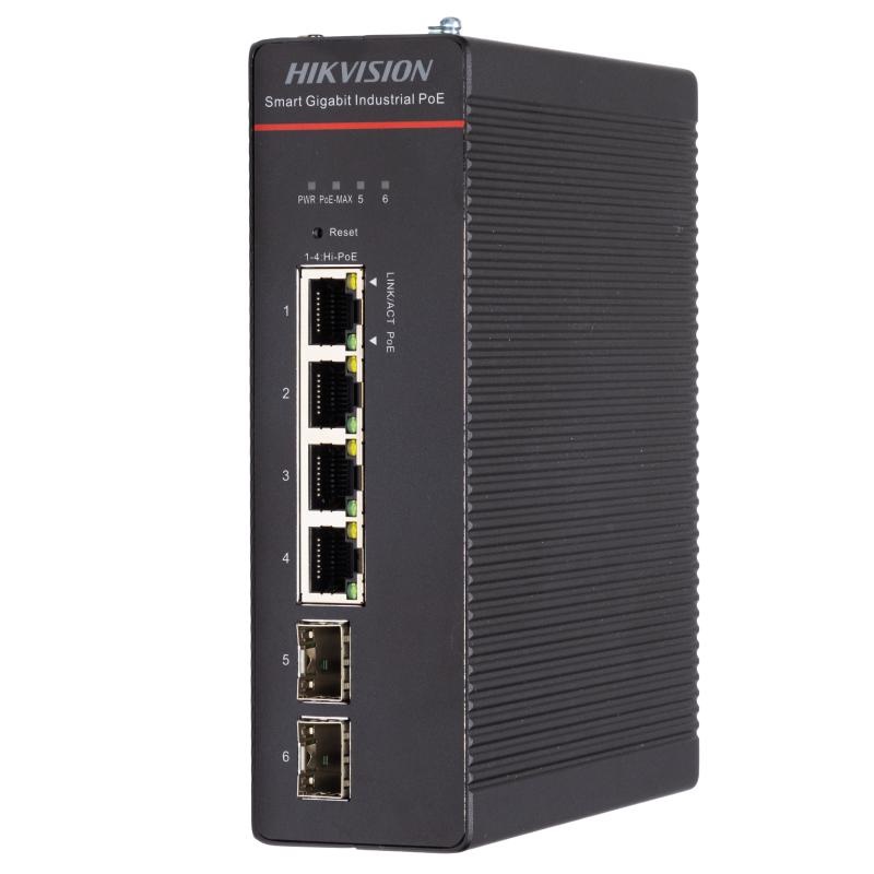 Switch industriale L2 Smart Managed 4 porte Gigabit PoE Hi-PoE 90W 4 porte SFP per reti professionali e industriali