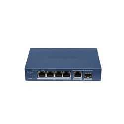Switch PoE Gigabit Smart Managed 4 porte RJ45 PoE 1 porta RJ45 1 porta SFP per reti professionali