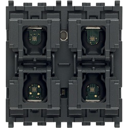 Comando KNX Secure 4 pulsanti LED RGB temperatura integrata 2 moduli Eikon Arké Plana