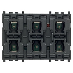 Comando KNX Secure 6 pulsanti LED RGB intensità regolabile per impianti domotici 3 moduli