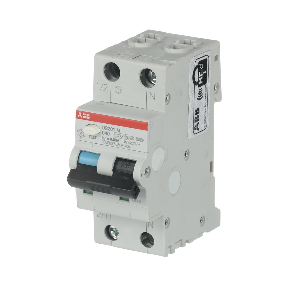 Interruttore differenziale magnetotermico DS201 M 1P+N 40A 30mA Tipo F protezione inverter single-phase
