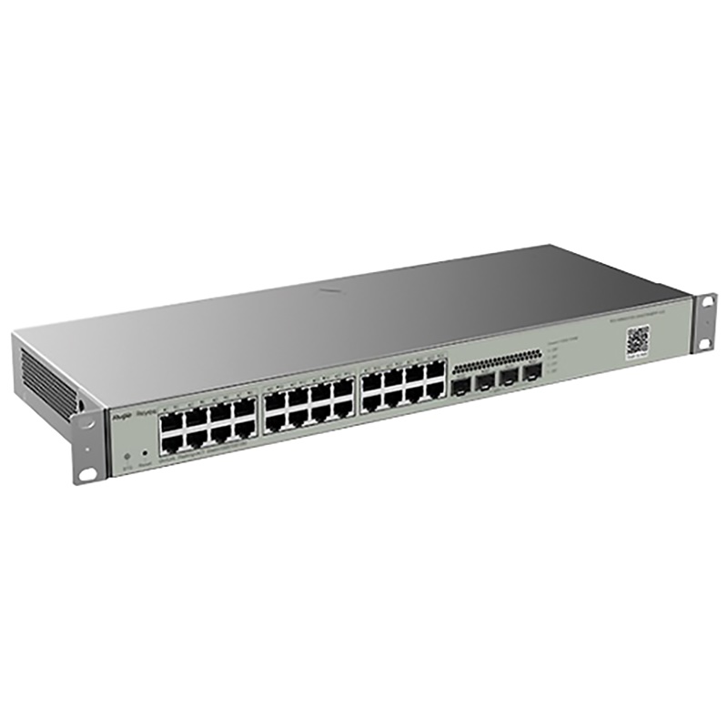 Switch PoE 24 porte Gigabit 4 slot SFP gestito per infrastrutture di rete professionali