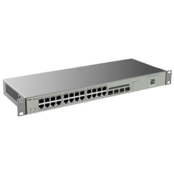 Switch PoE 24 porte Gigabit 4 slot SFP gestito per infrastrutture di rete professionali