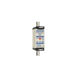 Fusibile NH000 gG 25A 400VAC con doppio indicatore e tag isolati per protezione cavi e impianti industriali