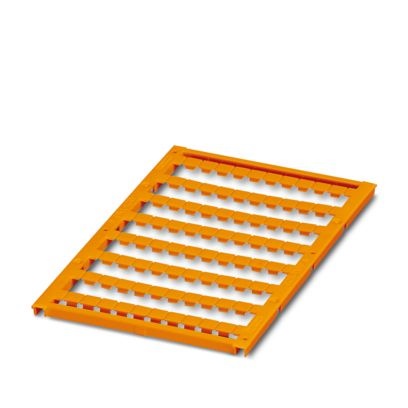 Segnamorsetti opaco arancione inserimento a scatto per morsetti 6,2 mm 80 cartellini personalizzabili