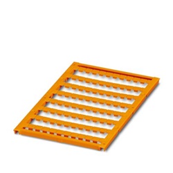 Segnamorsetti opaco arancione inserimento a scatto per morsetti 6,2 mm 80 cartellini personalizzabili