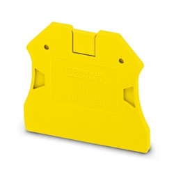 Piastra terminale gialla 39,8x2,2x47 mm per cablaggio elettrico D-UT 2,5/10 YE