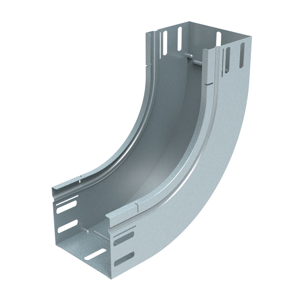 Curva salita 90° base acciaio inox AISI 316L 75x75 mm per impianti