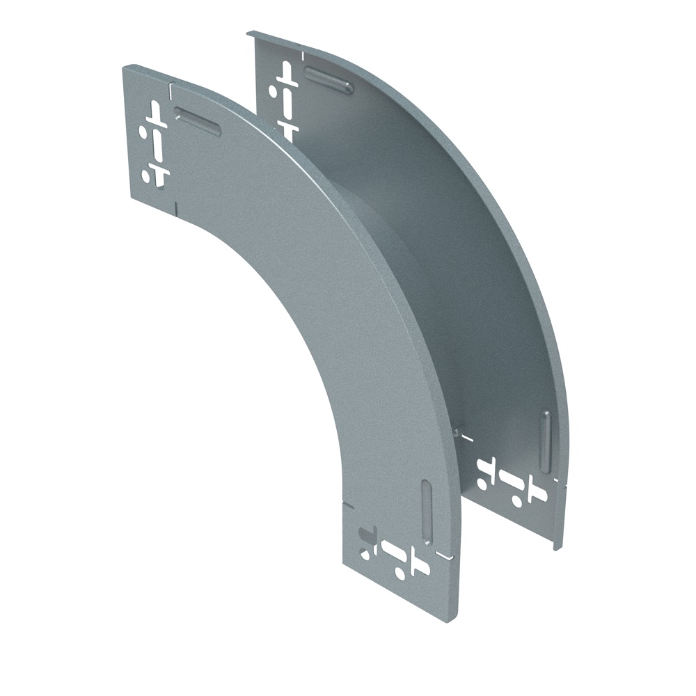 Curva discesa 90° base acciaio inox AISI 316L 75x75 mm per canalizzazione cavi