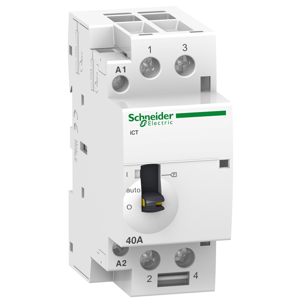 Contattore modulare Acti9 iCT 2 poli 2NA 40A 230-240V CA controllo motori HVAC
