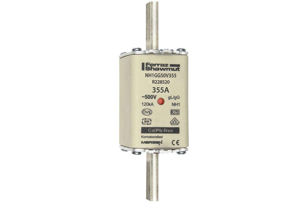 Fusibile NH1 355A 500VAC 250VDC gG protezione cavi e impianti industriali