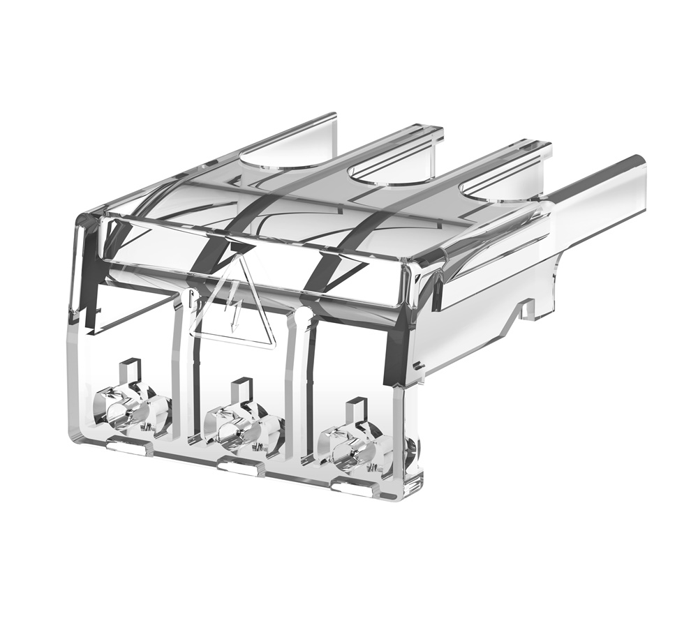 Terminal shroud 3 poli trasparente snap-on per interruttori OT Plus serie OT16-63G1