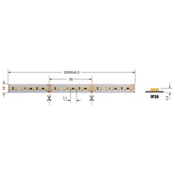 STR.LED 14,4W/M BC 48V IP20 CRI90