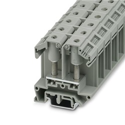 Morsetto passante 25mm² 101A 800V montaggio NS35 elettrico