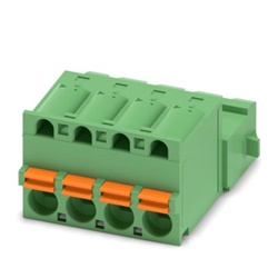 Connettore PCB 4 poli 2,5mm² Push-in verde installazione rapida