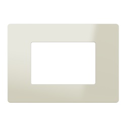 Placca elettrica 3 moduli colore almond per impianti residenziali e commerciali