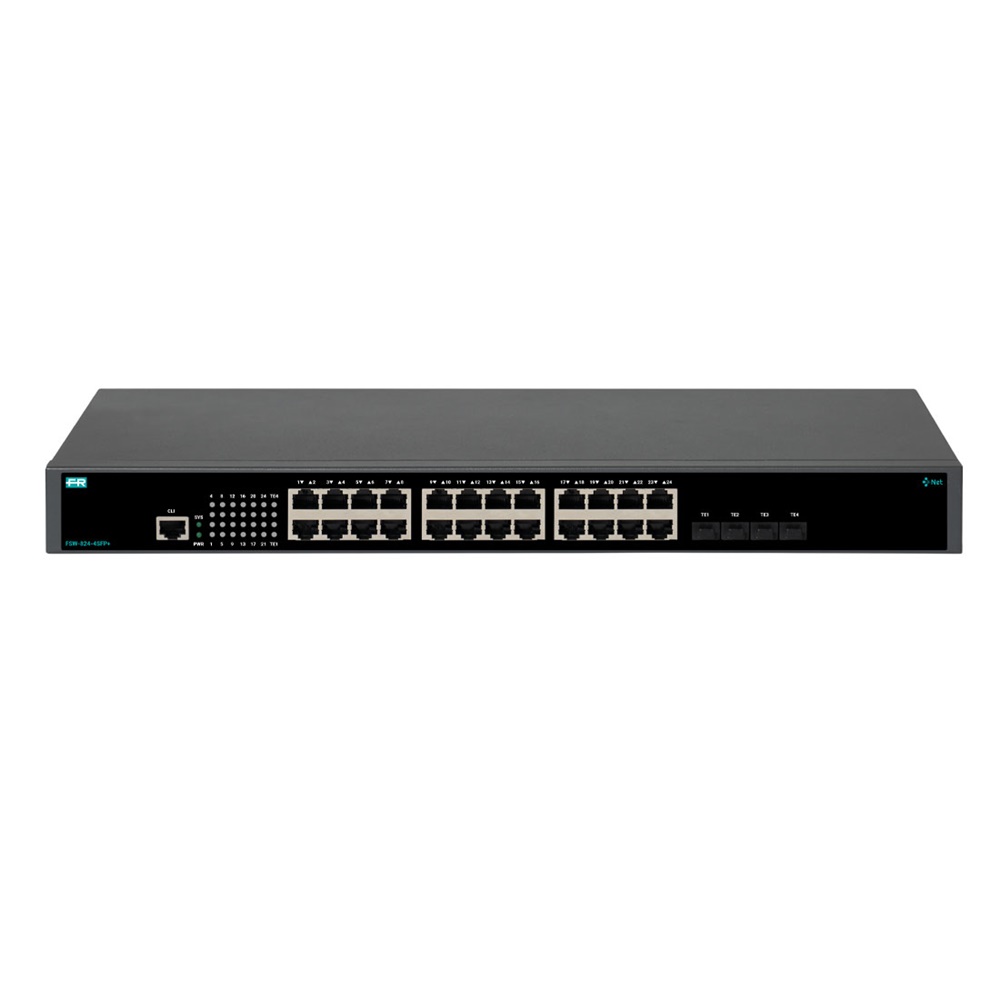 Switch Layer 2+ 24 porte Gigabit 4 slot SFP+ per rete distribuzione