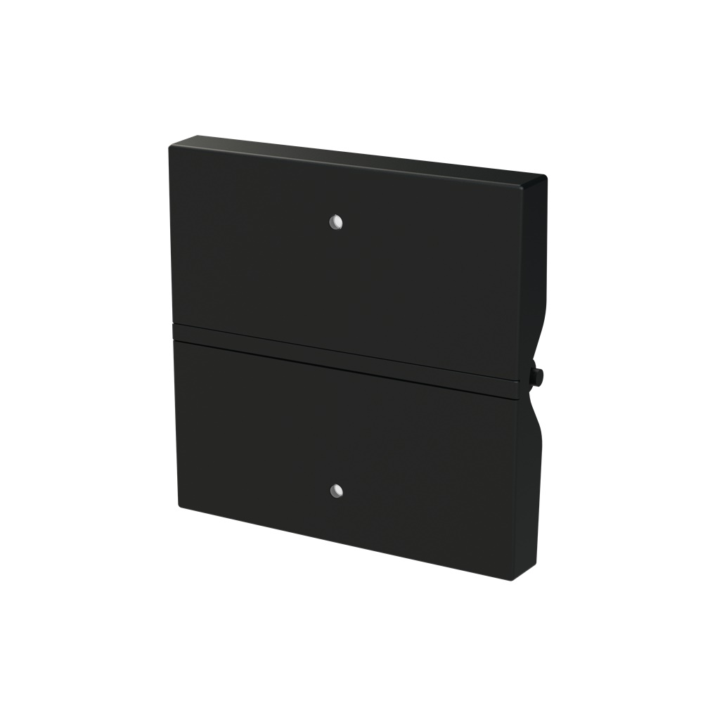 Rocker copertura senza simbolo 2 moduli nero opaco per KNX