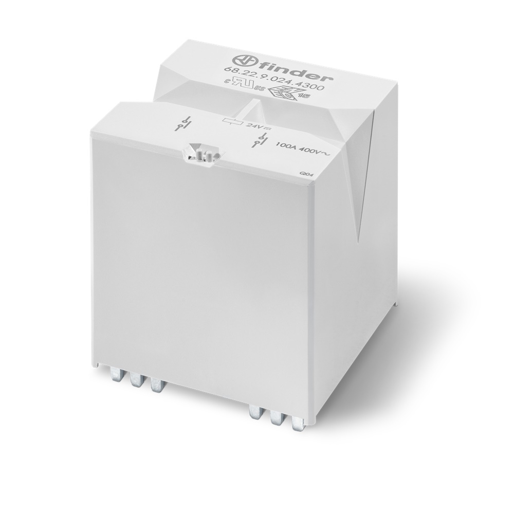 Relè potenza 2 contatti NO 100A 24V DC circuito stampato