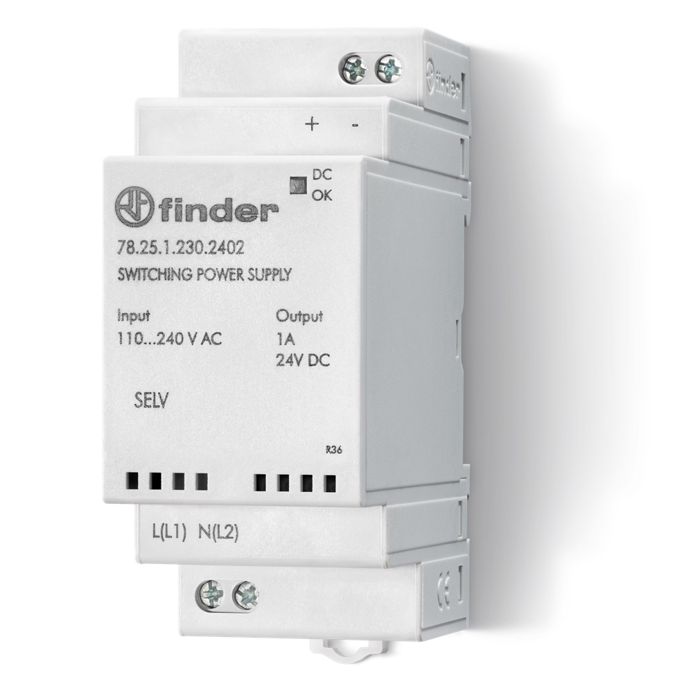 Alimentatore switching 25W 24V DC 1A per uso industriale e domestico