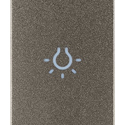 TASTO 1M SIMBOLO LUCE ASSIALE METAL
