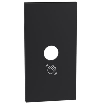 Cover comandi sfioramento 2 moduli nero installazione parete