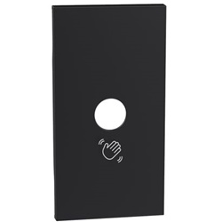 Cover comandi sfioramento 2 moduli nero installazione parete