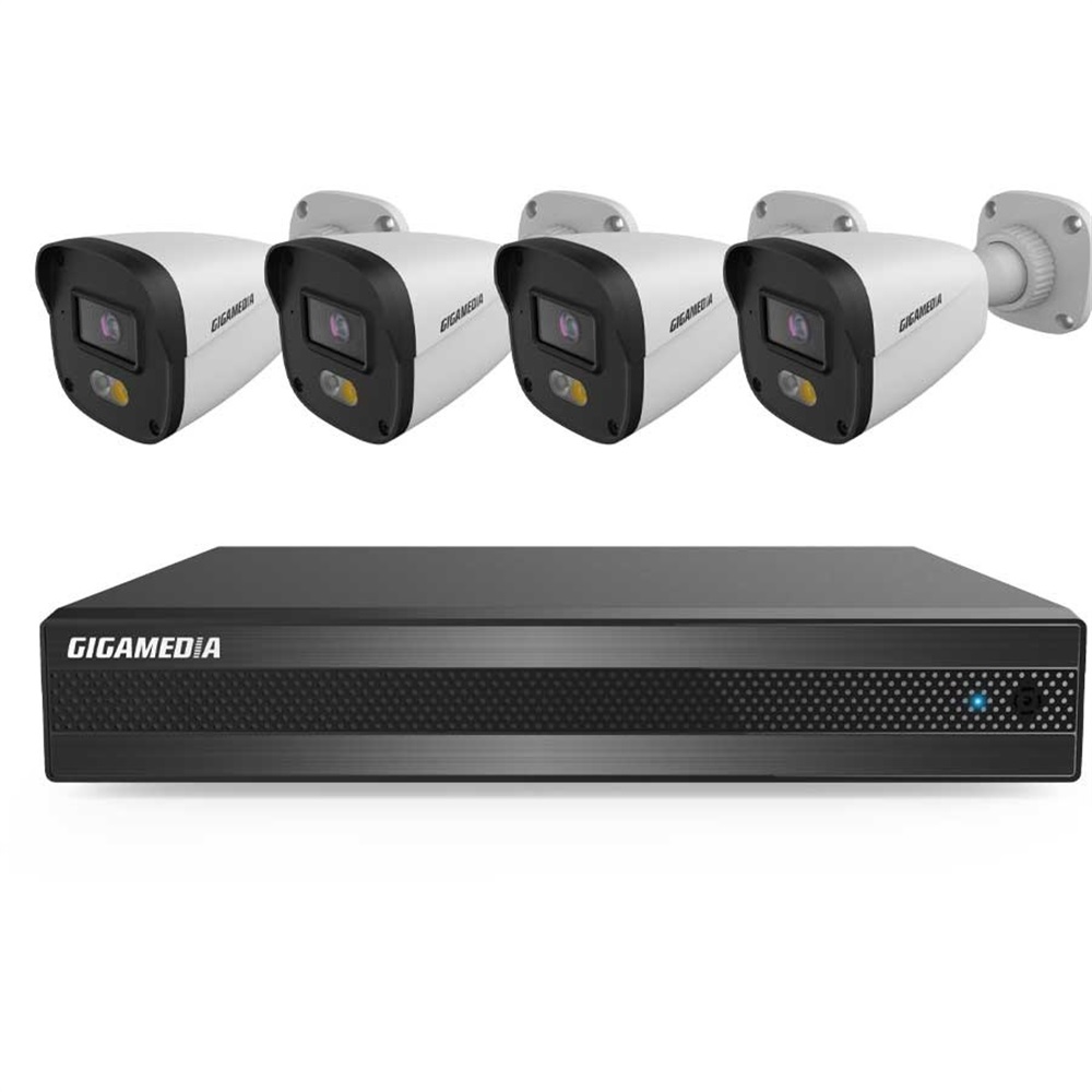 Kit sorveglianza 4 camere IP 5MP fisso 2.8mm con NVR PoE