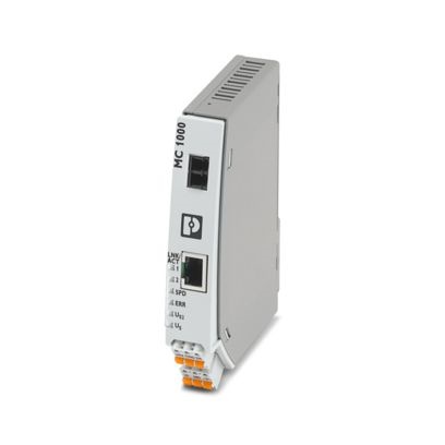 Convertitore fibra ottica LC-Duplex 1310nm monomodale guida DIN industriale