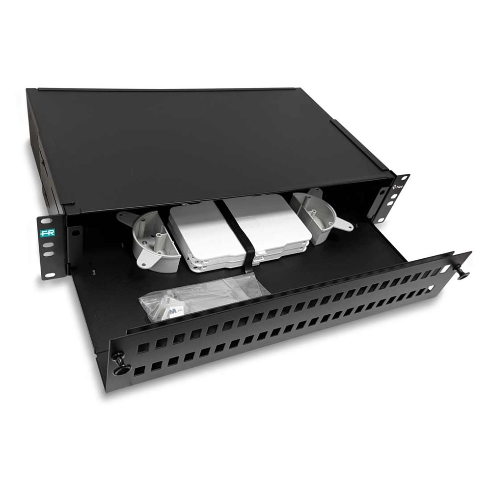Cassetto ottico rack 19 48 porte acciaio verniciato 2U