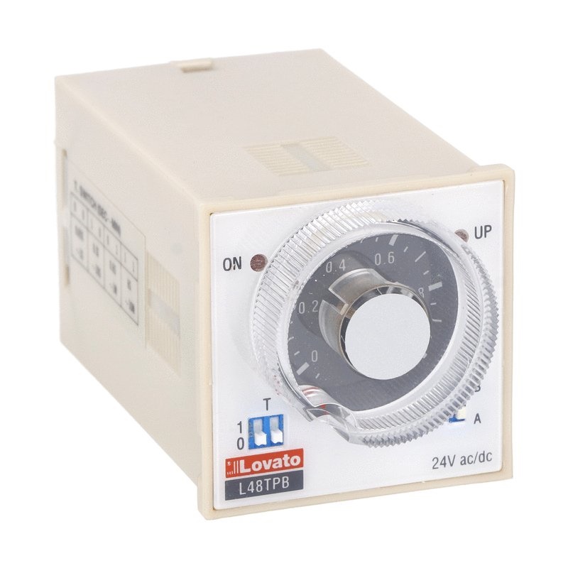 Temporizzatore ritardato multiscala 48x48mm 24V incasso
