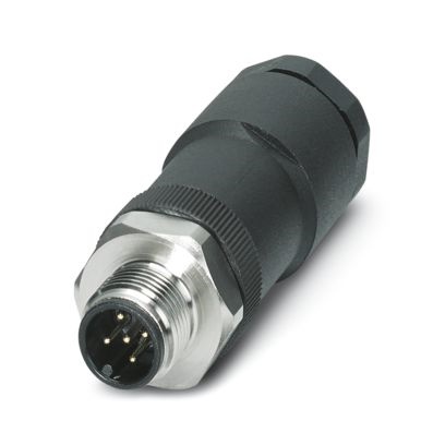 Connettore 5 poli Maschio diritto M12 vite acciaio legato industriale