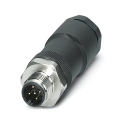 Connettore 5 poli Maschio diritto M12 vite acciaio legato industriale